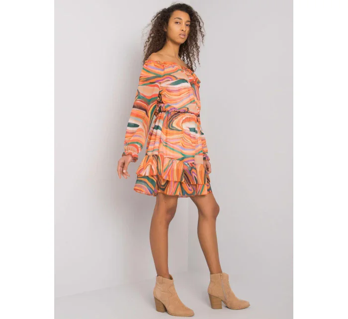 Šaty DHJ SK oranžová model 16283480 - FPrice Šaty DHJ SK oranžová model 16283480 - FPrice