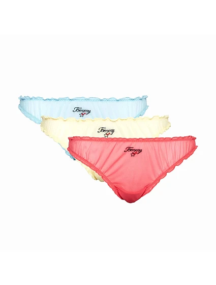 Dámské kalhotky Ruffle 3Pack UW0UW04573-0TZ - Tommy Hilfiger