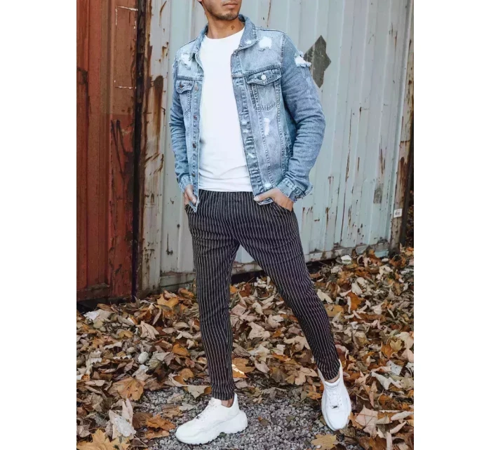 Pánské tmavě šedé kalhoty FashionStreet chinos UX3430