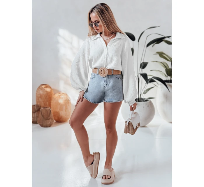 Dámská mušelínová košile oversize MUSLINEA bílá FashionStreet DY0473