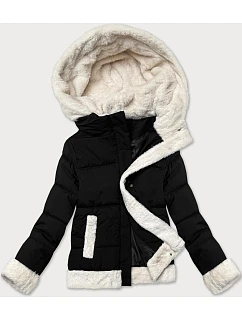 Kurtka damska z futerkiem czarna model 21247711 - J.STYLE