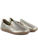 Kožené ažurové barefoot boty zlaté M.Daszynski OL38-2 Kožené ažurové barefoot boty zlaté M.Daszynski OL38-2