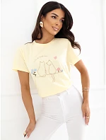 T shirt IR TS model 22107636 jasny żółty - FPrice T shirt IR TS model 22107636 jasny żółty - FPrice