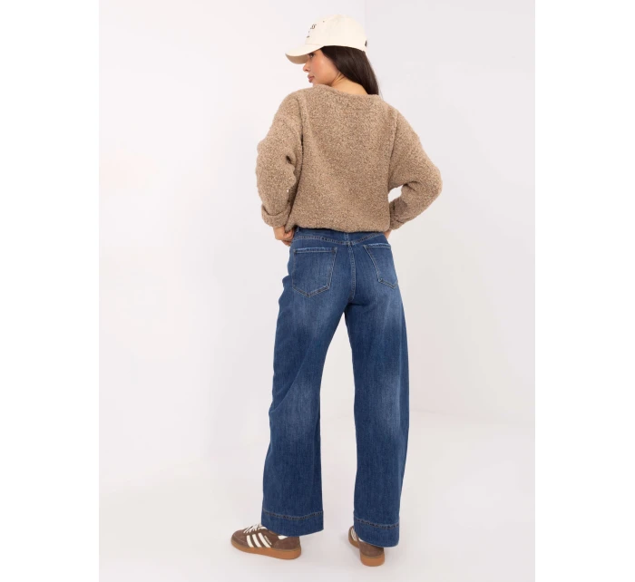 Spodnie jeans SP  ciemny niebieski model 21734326 - FPrice