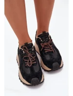 Dámské kožené tenisky na platformě Big Star HI-POLY SYSTEM – černé Dámské kožené tenisky na platformě Big Star HI-POLY SYSTEM – černé