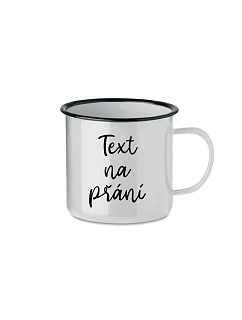 TEXT NA PŘÁNÍ - bílý plecháček 300 ml