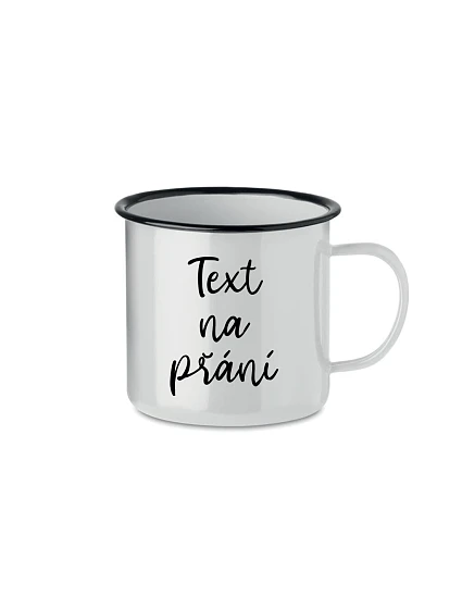 TEXT NA PŘÁNÍ - bílý plecháček 300 ml TEXT NA PŘÁNÍ - bílý plecháček 300 ml