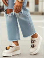 Dámské tenisky na platformě light beige FashionStreet ZY1420