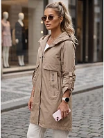 Dámská přechodová bunda typu parka, béžová, FashionStreet TY5808 Dámská přechodová bunda typu parka, béžová, FashionStreet TY5808