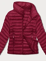 Dámská prošívaná bunda se stojáčkem bordó (16M9111-06)