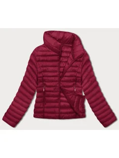 Prošívaná dámská bunda ve vínové bordó barvě se stojáčkem model 20973818 - J.STYLE