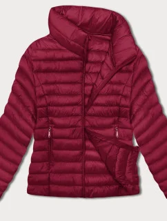 Prošívaná dámská bunda ve vínové bordó barvě se stojáčkem model 20973818 - J.STYLE