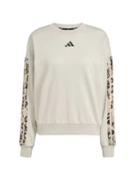 Dámská mikina adidas Animal Print 3-Stripes French Terry Sweatshirt cream JM1836