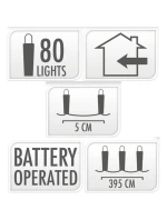 LAMPKI NA GIRLANDA 80 LED CIEPŁY BIAŁY model 21832584 LAMPKI NA GIRLANDA 80 LED CIEPŁY BIAŁY model 21832584
