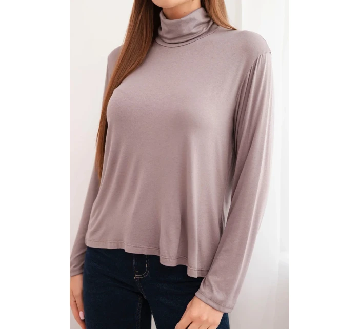 Dámská viskózová blůza s rolákem a dlouhým rukávem fango
