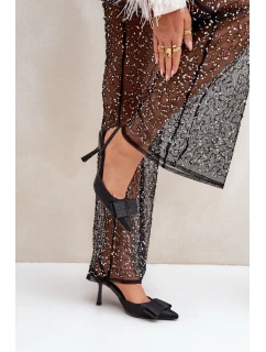 Lesklé Lodičky S Mašlí Černé Gredan