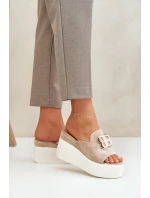 Sandály Na Platformě A Klínu S Ozdobou Béžové model 21682657 - Boto Sandály Na Platformě A Klínu S Ozdobou Béžové model 21682657 - Boto