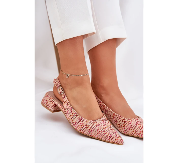 Pletené Dámské Sandály Na Podpatku Multikolor model 21687139 - Boto Pletené Dámské Sandály Na Podpatku Multikolor model 21687139 - Boto