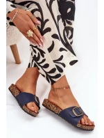 Dámské Sandály Na Korkové Platformě S Přezkou Modré model 21704214 - Boto Dámské Sandály Na Korkové Platformě S Přezkou Modré model 21704214 - Boto