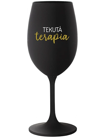 TEKUTÁ TERAPIA - čierny pohár na víno 350 ml TEKUTÁ TERAPIA - čierny pohár na víno 350 ml