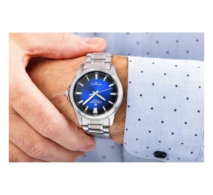 Pánské hodinky Elegance Sapphire Silver Blue model 21807509 - Giewont