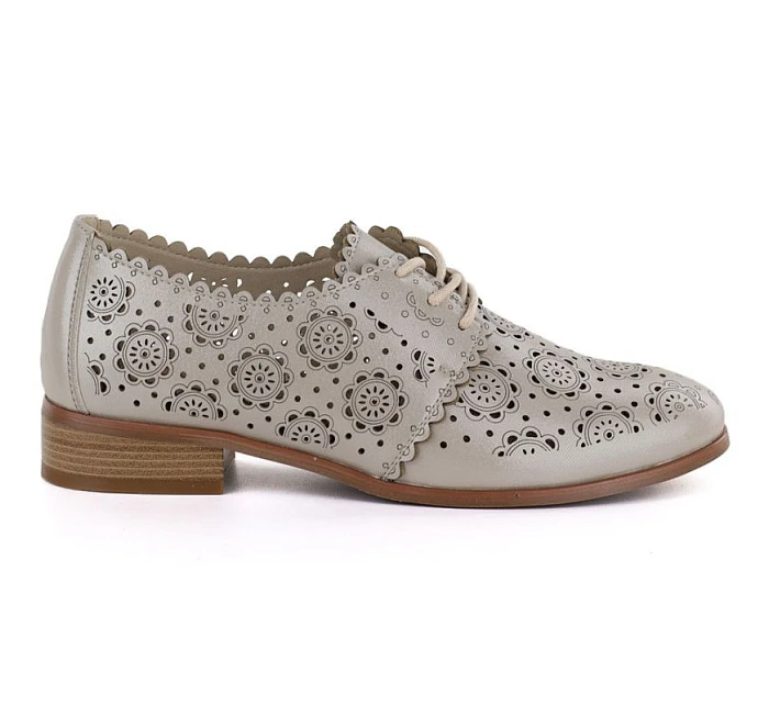 Dámská prolamovaná obuv oxford zlatá Potocki 12778 Dámská prolamovaná obuv oxford zlatá Potocki 12778