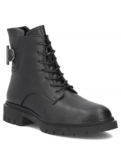 Dámské kožené černé boty ve stylu Filippo model 22400206