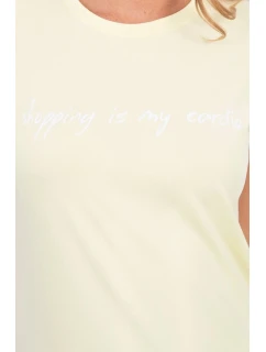 Nakupování je moje kardio blůza světle žlutá