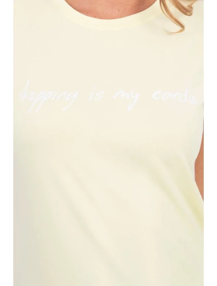 Nakupování je moje kardio blůza světle žlutá Nakupování je moje kardio blůza světle žlutá