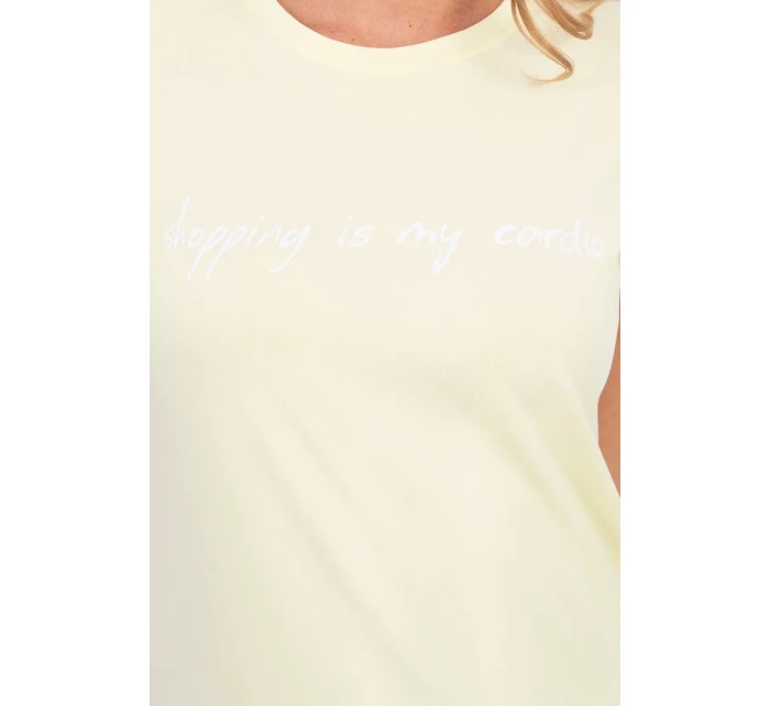 Nakupování je moje kardio blůza světle žlutá Nakupování je moje kardio blůza světle žlutá