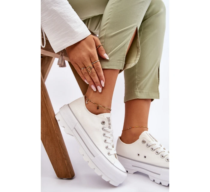 Látkové tenisky na platformě Big Star model 21610273 Bílá - Big Star Shoes