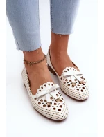 Dámské bílé lodičky s mašlí model 21658382 - Boto