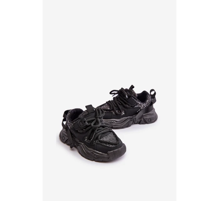 Dětské tenisky zdobené flitry černé model 21673670 - Boto Dětské tenisky zdobené flitry černé model 21673670 - Boto