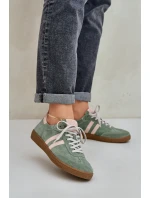 Zelené Nízké Dámské Sneakersy Zamšové Zazoo