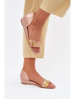 Kožené sandály model 21701914 růžové zlato - Maciejka