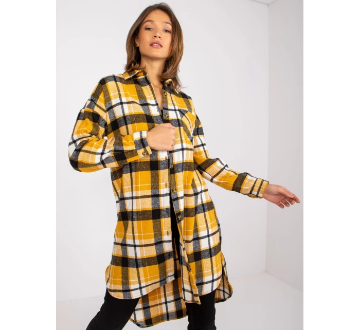 Dámská košile-EM-KS-003/07.35X-černá a žlutá Dámská košile-EM-KS-003/07.35X-černá a žlutá