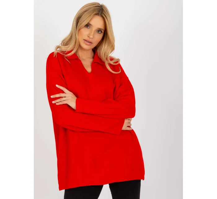 Dámský svetr LC SW  červená  model 18140329 - FPrice