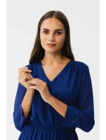 šifonové šaty královská modř model 18882607 - STYLOVE šifonové šaty královská modř model 18882607 - STYLOVE