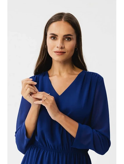 šifonové šaty královská modř model 18882607 - STYLOVE