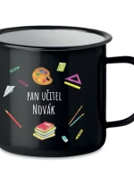 Personalizovaný retro plecháček pro paní učitelku/pana učitele (pomůcky)