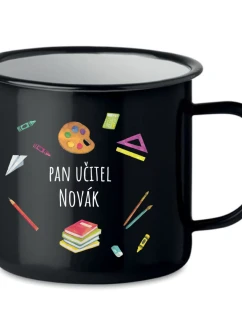 Personalizovaný retro plecháček pro paní učitelku/pana učitele (pomůcky)
