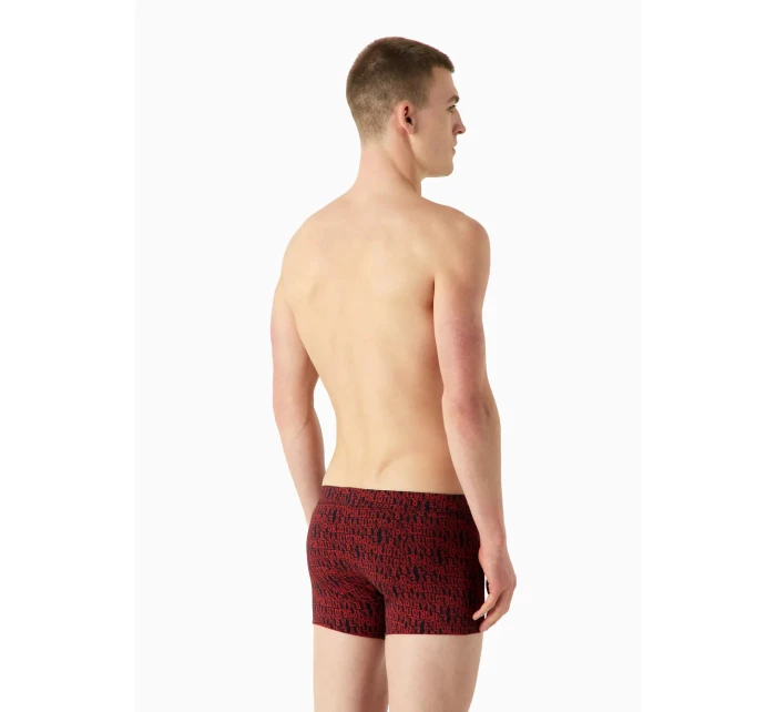 Pánské boxerky 112074 3F508 56936 černé se vzorem - Emporio Armani Pánské boxerky 112074 3F508 56936 černé se vzorem - Emporio Armani