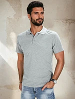 Pánská bavlněná polokošile světle šedá FashionStreet PX0513
