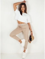 Dámské tepláky CYFL béžové FashionStreet UY1808 Dámské tepláky CYFL béžové FashionStreet UY1808