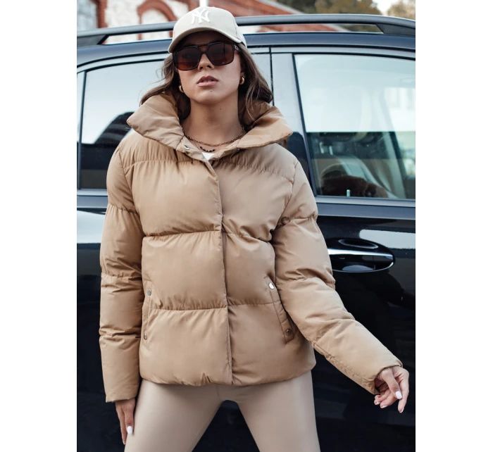 Dámská prošívaná zimní bunda LARO béžová FashionStreet TY4582