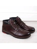 Kožené pohodlné zateplené boty M model 20539794 brown - Rieker