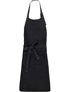 Kariban K 885 Zástěra s laclem 20.K885 black denim