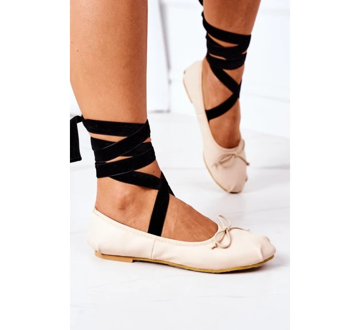 Šněrovací Baleríny Lu Boo Nude