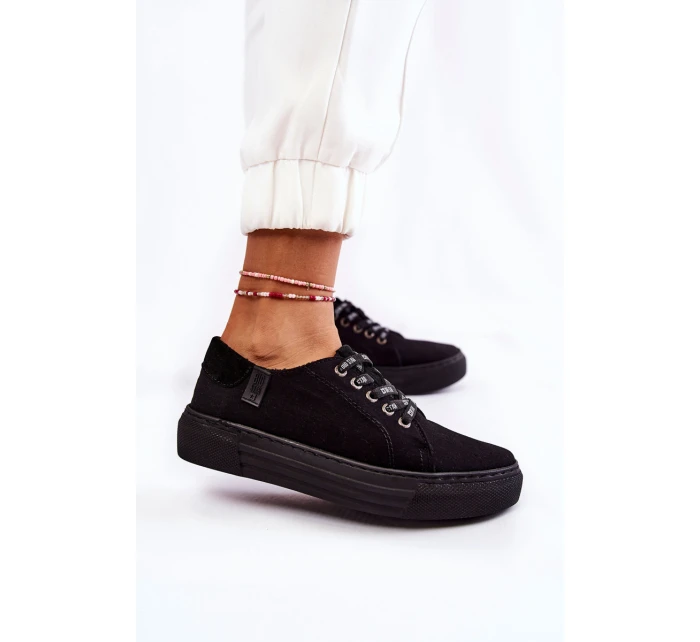 Dámské tenisky Memory Foam System Big Star model 21599556 Černe - Big Star Shoes Dámské tenisky Memory Foam System Big Star model 21599556 Černe - Big Star Shoes