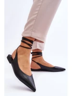 Dámské vázané baleríny Černá model 21622299 - Boto